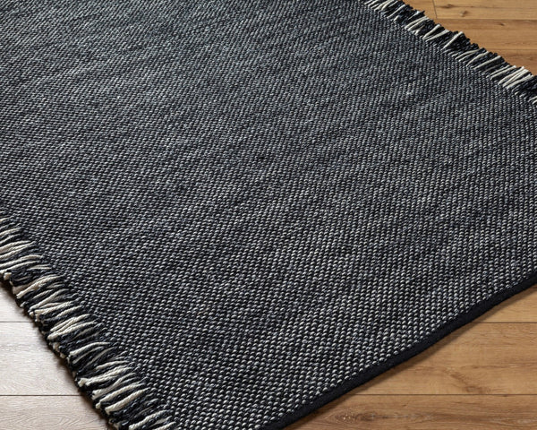 Surya Azalea 2' X 3' Eco-friendly Handmade Rug - Global Style, Unique Texture, And Cozy Home Accent Black Recycled Pet Yarn Aza2312-268