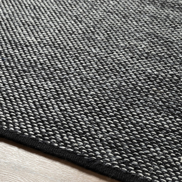 Surya Azalea 2' X 3' Eco-friendly Handmade Rug - Global Style, Unique Texture, And Cozy Home Accent Black Recycled Pet Yarn Aza2312-268