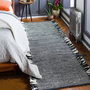 Surya Azalea 2' X 3' Eco-friendly Handmade Rug - Global Style, Unique Texture, And Cozy Home Accent Black Recycled Pet Yarn Aza2312-268