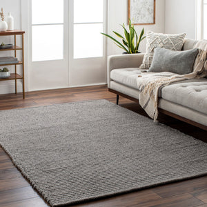 Surya Azalea 2' X 3' Eco-friendly Handmade Rug - Global Style, Unique Texture, And Cozy Home Accent Medium Gray Recycled Pet Yarn Aza2316-268