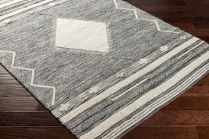 Surya Azalea 2' X 3' Eco-friendly Handmade Rug - Global Style, Unique Texture, And Cozy Home Accent Light Slate Recycled Pet Yarn Aza2317-268