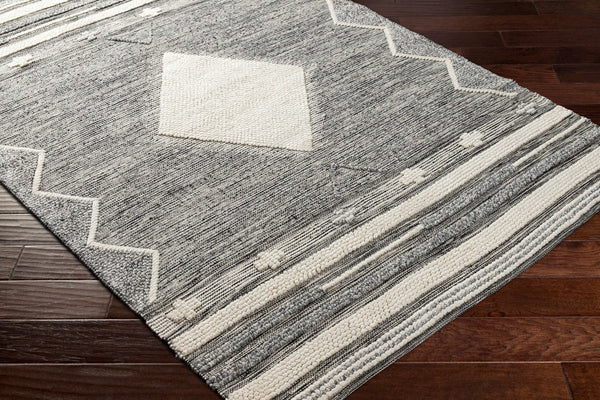 Surya Azalea 2' X 3' Eco-friendly Handmade Rug - Global Style, Unique Texture, And Cozy Home Accent Light Slate Recycled Pet Yarn Aza2317-268