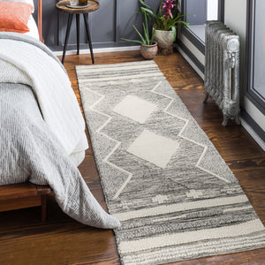 Surya Azalea 2' X 3' Eco-friendly Handmade Rug - Global Style, Unique Texture, And Cozy Home Accent Light Slate Recycled Pet Yarn Aza2317-268