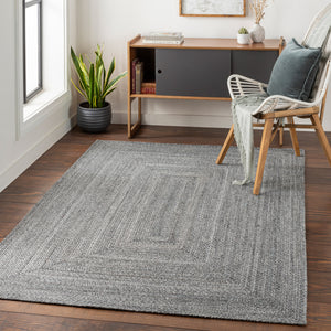 Azalea AZA-2320 12' x 15' Handmade Rug AZA2320-1215  Medium Gray, Light Slate, Black, Dark Brown Surya