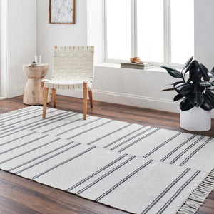 Surya Azalea 2' X 3' Eco-friendly Handmade Rug - Global Style, Unique Texture, And Cozy Home Accent Charcoal Recycled Pet Yarn Aza2332-23