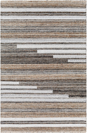 Azalea AZA-2334 8'10" x 12' Handmade Rug AZA2334-81012  Black, Tan, Taupe, White, Brown Surya
