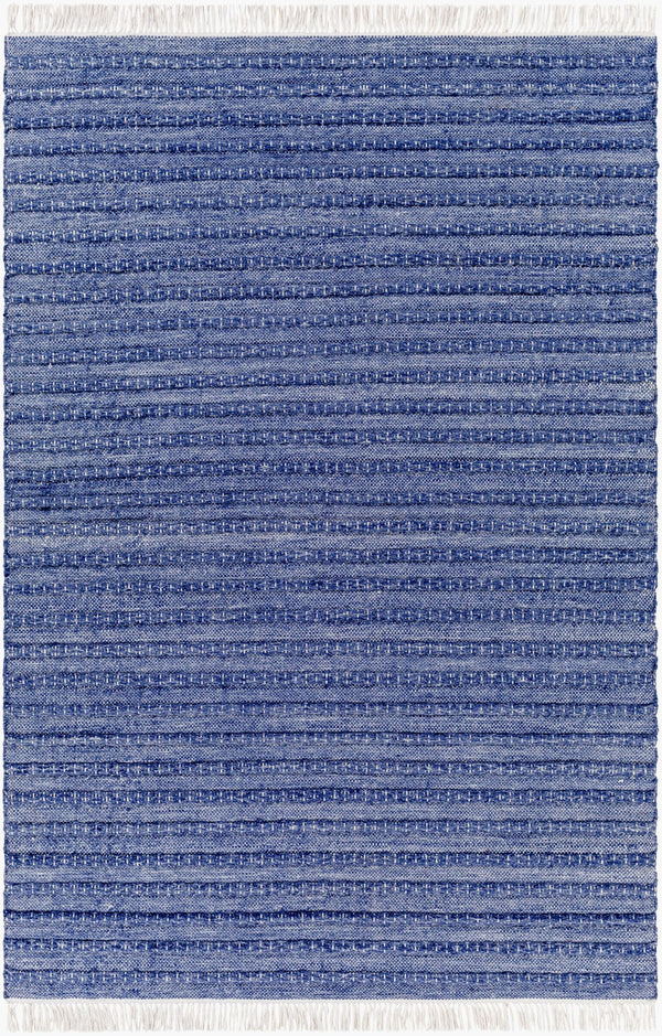 Surya Azalea 2' X 3' Eco-friendly Handmade Rug - Global Style, Unique Texture, And Cozy Home Accent Dark Blue Recycled Pet Yarn Aza2339-23