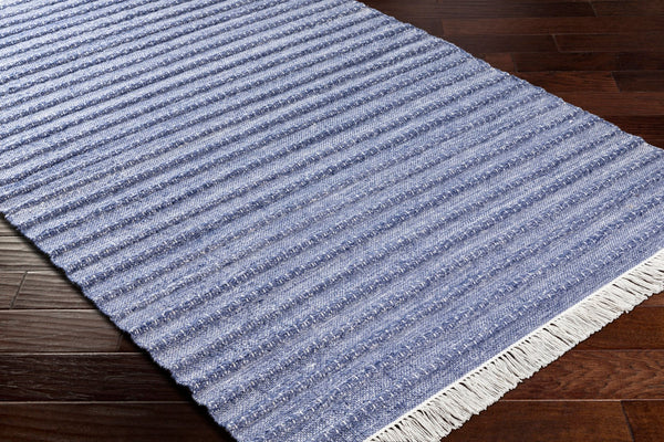 Surya Azalea 2' X 3' Eco-friendly Handmade Rug - Global Style, Unique Texture, And Cozy Home Accent Dark Blue Recycled Pet Yarn Aza2339-268