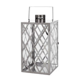 Christopher Knight Home® - Noble House - Ashuelot Outdoor 18" Modern Stainless Steel Lantern