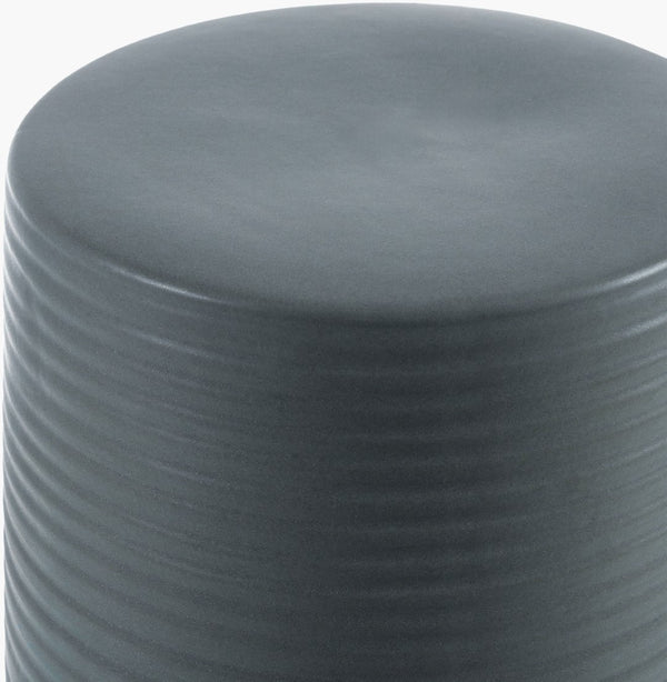 Surya Terraza Elegant 17"H Ceramic Garden Stool - Weather-resistant End Table For Stylish Outdoor Decor Top, Gray Ceramic,Ceramic Azat002-171313