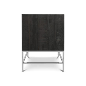 Bernhardt Bernhardt Coleman File Cabinet With Distressed Cinder Pine & Grey-Mist Stainless Base, 2-Drawer Elegant Storage D14505