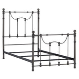 Homelegance By Top-Line Roshan Victorian Iron Metal Twin Bed Black Metal