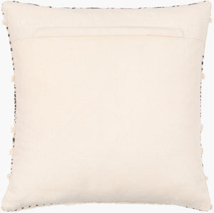 Surya Azibo Bohemian Global-style Accent Pillow 18"L X 18"W - Cozy Cotton Charm For Your Home Décor Black Cotton,Cotton Azb002-1818d