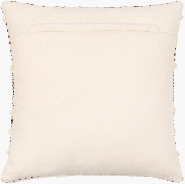 Surya Azibo Bohemian Global-style Accent Pillow 18"L X 18"W - Cozy Cotton Charm For Your Home Décor Black Cotton,Cotton Azb002-1818d