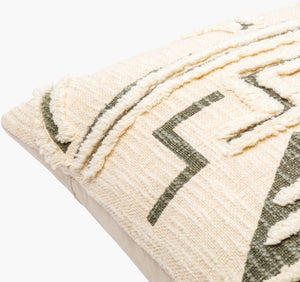 Surya Azibo Bohemian Global-style Accent Pillow 18"L X 18"W - Cozy Cotton Charm For Your Home Décor Medium Green Cotton,Cotton Azb003-1818p