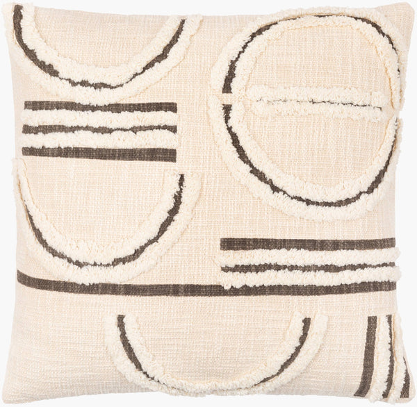 Surya Azibo Bohemian Global-style Accent Pillow 18"L X 18"W - Cozy Cotton Charm For Your Home Décor Charcoal Cotton,Cotton Azb004-2222d