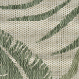 Nourison Garden Oasis GOA02 Machine Made Power-loomed Borderless Design Indoor/Outdoor Outdoor Tropical Rug Ivory Green, Ivory Green 100% Polypropylene 99446943668