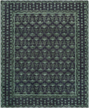Surya Azule Hand Knotted Wool Area Rug Traditional Low Pile Living Room Floor Accent 9' x 12' Rectangle AZE2300-912