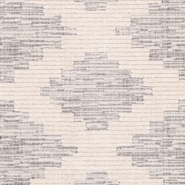 Livabliss Azilal Global Geometric Machine Woven Polyester Rug with High Low Pile Texture Gray, Ivory 2' x 2'11" AZI2302-2211