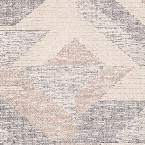Livabliss Azilal Moroccan High Pile Polyester Rug with Fringed Bohemian Global Pattern Gray, Tan 7'10" x 10' AZI2303-710102