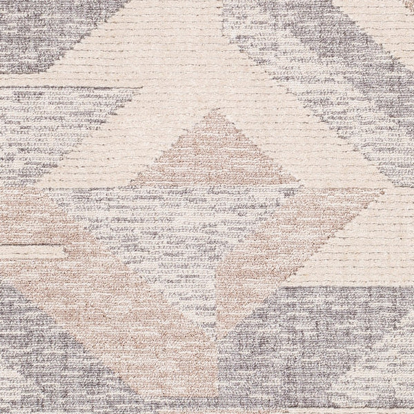Livabliss Azilal Moroccan High Pile Polyester Rug with Fringed Bohemian Global Pattern Gray, Tan 7'10" x 10' AZI2303-710102