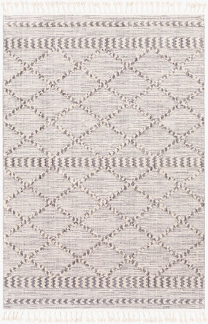 Livabliss Azilal Folk Geometric High Pile Polyester Accent Rug for Bohemian Eclectic Interiors Dark Blue, Gray 2' x 2'11" AZI2310-2211