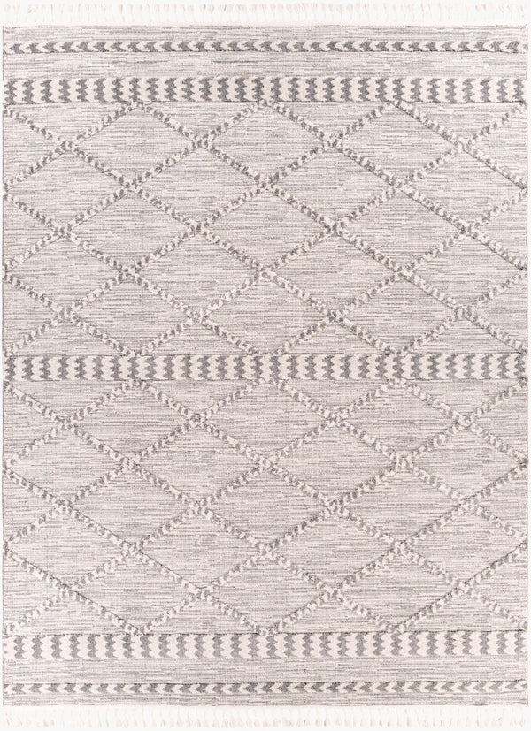 Livabliss Azilal Folk Geometric High Pile Polyester Accent Rug for Bohemian Eclectic Interiors Dark Blue, Gray 7'10" x 10' AZI2310-710102