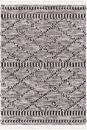 Livabliss Azilal Moroccan High Pile Area Rug with Fringe Polyester Bohemian Living Room Accent AZI2311-5373