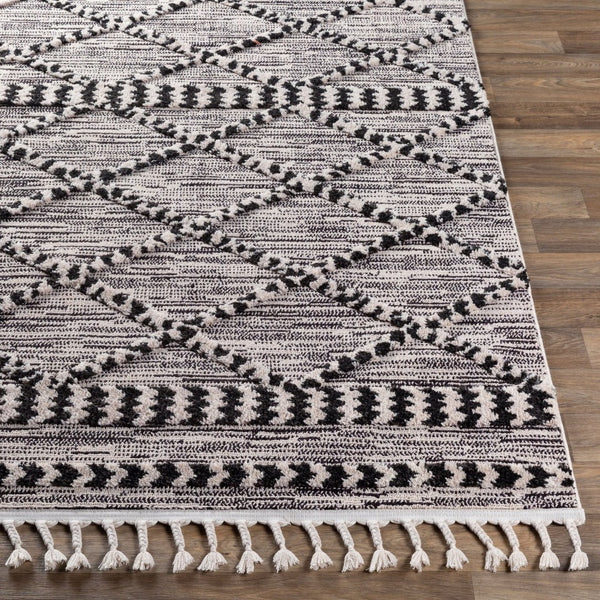 Livabliss Azilal Moroccan High Pile Area Rug with Fringe Polyester Bohemian Living Room Accent AZI2311-5373