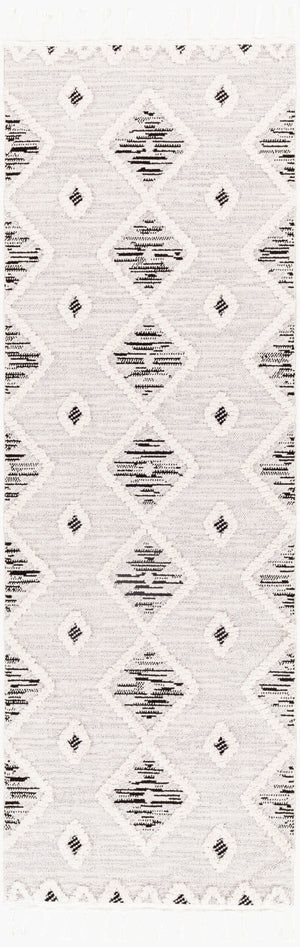 Livabliss Azilal Tribal Runner Rug with High Low Pile Fringe Ends for Hallways and Entryways AZI2313-2773
