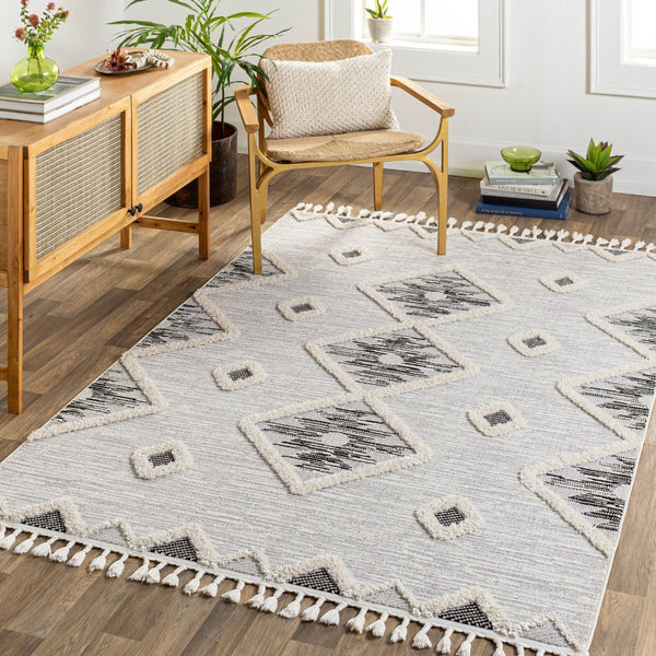 Livabliss Azilal Tribal Runner Rug with High Low Pile Fringe Ends for Hallways and Entryways AZI2313-2773