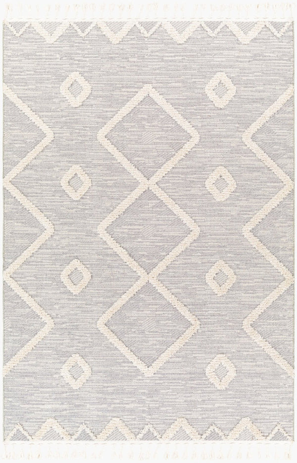 Livabliss Azilal Bohemian Fringe Area Rug with High Low Pile Texture for Large Living Rooms AZI2314-9212