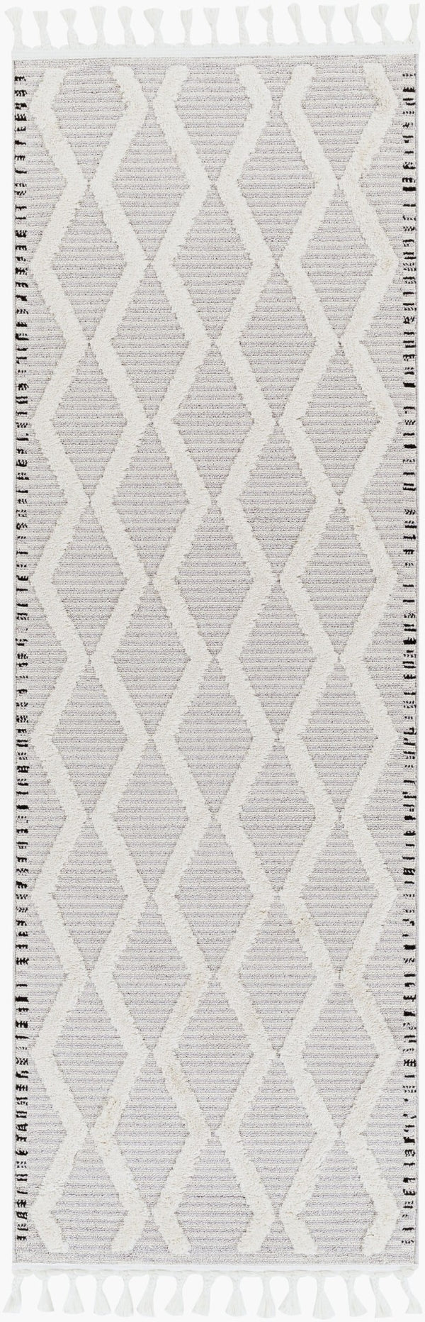Livabliss Azilal Bohemian Global Runner Rug Plush High Pile Polyester Fringe Hallway Accent AZI2317-2773
