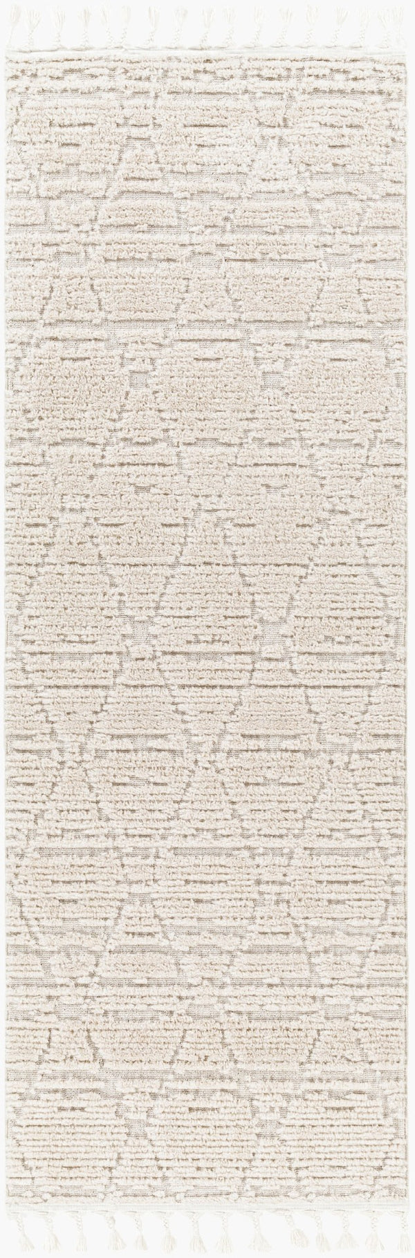 Livabliss Azilal Bohemian Global Runner Rug High Pile Polyester Fringe Hallway Accent AZI2318-2773