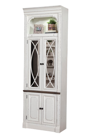 Parker House Provence 32 In. Glass Door Cabinet Vintage Alabaster Poplar Solids / Birch Veneers PRO#440