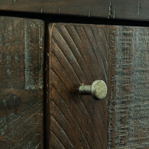 Bernhardt Bernhardt Payson Buffet With Distressed Pine, Moody Sable Finish, Soft-Closing Door & Ample Storage 303134B