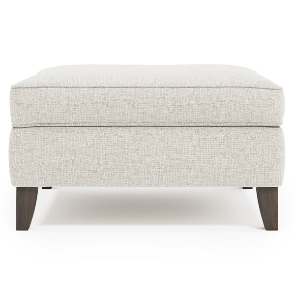 Bernhardt Bernhardt Addison Fabric Ottoman With Plush Spring-Down Cushion, Tapered Portobello Legs, Made-To-Order B1481B