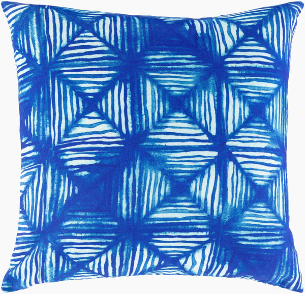 Surya Azora 18" Modern Accent Pillow - Durable, Stylish, And Charming Home Decor For A Fresh Look Blue Polyester,Polyester Azo001-2020d