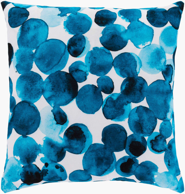 Surya Azora 18" Modern Accent Pillow - Durable, Stylish, And Charming Home Decor For A Fresh Look Blue Polyester,Polyester Azo004-2020