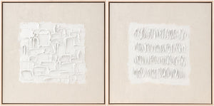 Livabliss Sea of Azov Hand Painted Square Framed Art for Modern and Minimalist Living Spaces AZOV001-SET