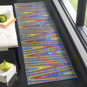 Safavieh Aztec 203 Power Loomed Contemporary Rug Blue / Multi AZT203C-4