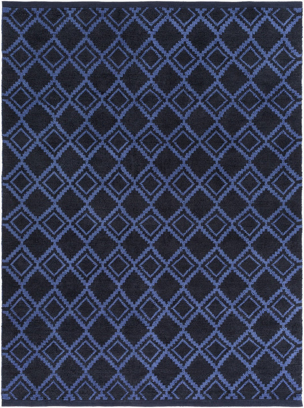Surya Aztec 2' X 3' Handmade Jute & Wool Rug - Elegant Global Design For Eclectic Home Decor Charm Navy Jute,Wool Azt3015-811