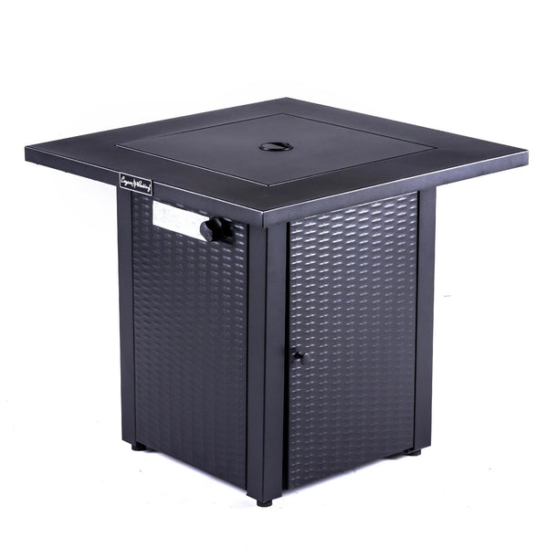 Origins Azure Square Steel Propane Fire Pit Outdoor Coffee Table with 50000 Btu Burner FP-28SQM