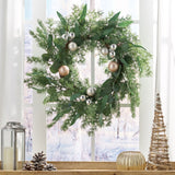 Christopher Knight Home® - Noble House - Frohock 26" Pine Artificial Wreath with Ornaments