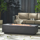 Christopher Knight Home® Noble House 50 000 Btu Rectangle Mgo Fire Table Tank Outside