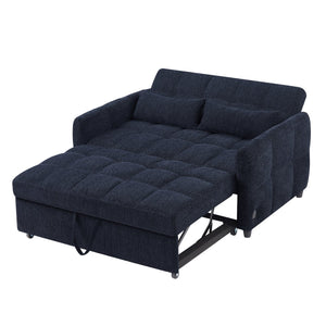 English Elm 52.8" Chenille Tufted Convertible Loveseat Sleeper with Usb Ports for Studio Spaces N719P230296C