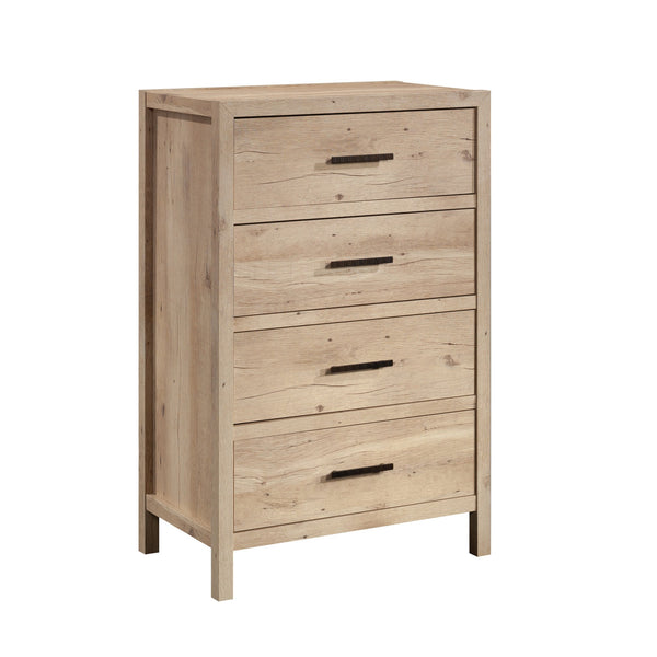 English Elm 4-Drawer Chest - Stylish Brown Organizer With Smooth-Gliding Drawers For Any Room Decor Needs B356P402723
