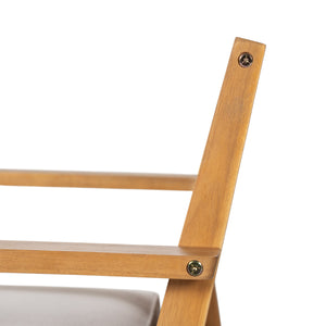 English Elm Christopher Knight Home® - Patio Acacia Wood Dining Chairs Set of 2 with Waterproof Cushions, Ergonomic Armrests, 400 lb Capacity Beige,Natural N779P234497N