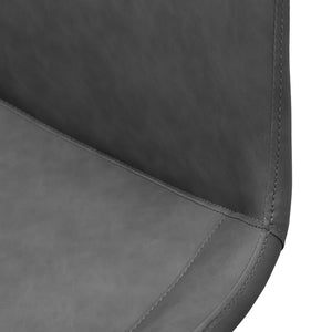 English Elm Grey PU Leather Dining Chair Set of 4 with Metal Legs — Modern Upholstered, Durable, Easy-Clean Seating for Kitchen, Restaurant, Living, Meeting Rooms T3967P384113