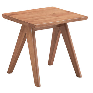 English Elm Natural Accent Table with Rustic Rubberwood Finish, Sturdy Legs, Versatile Rectangular Surface for Home Decor B062P209121